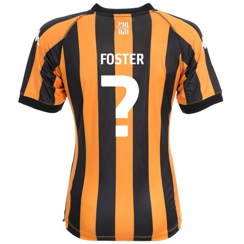 Børn Owen Foster #0 Sort Rav Hjemmebane Spillertrøjer 2024/25 Trøje T-Shirt