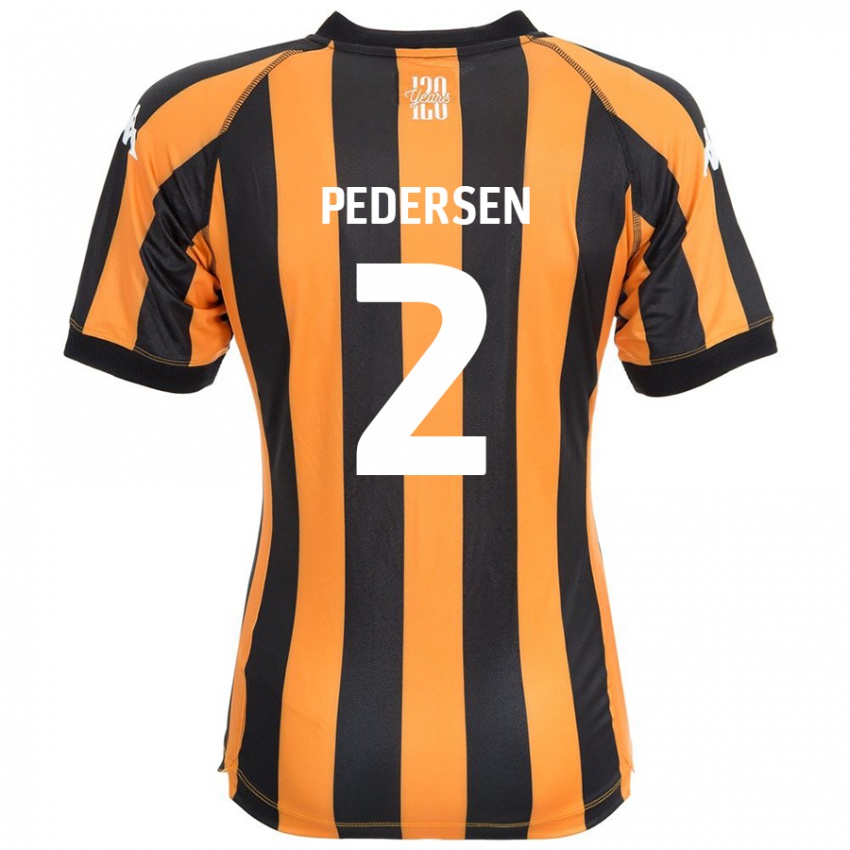 Børn Eden Pedersen #2 Sort Rav Hjemmebane Spillertrøjer 2024/25 Trøje T-Shirt