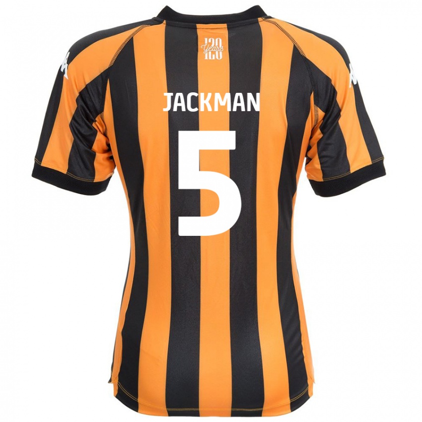 Børn Ellice Jackman #5 Sort Rav Hjemmebane Spillertrøjer 2024/25 Trøje T-Shirt