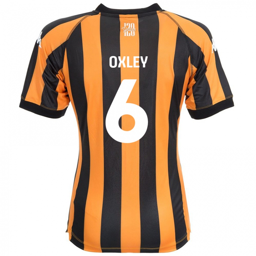 Børn Tilly Oxley #6 Sort Rav Hjemmebane Spillertrøjer 2024/25 Trøje T-Shirt