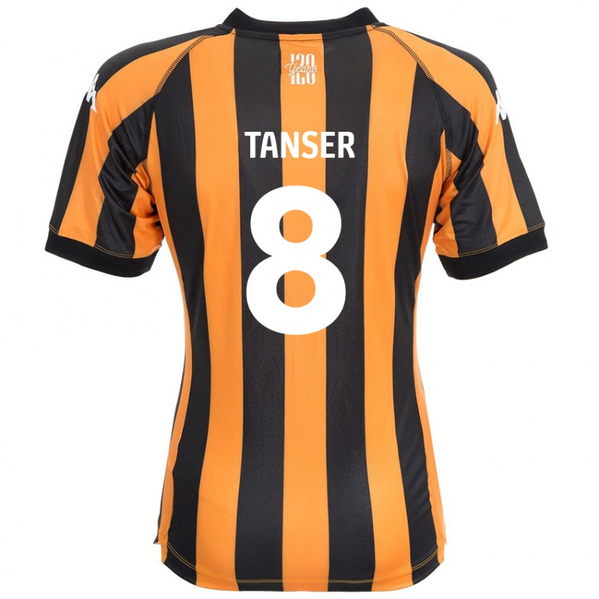 Børn Ellie Tanser #8 Sort Rav Hjemmebane Spillertrøjer 2024/25 Trøje T-Shirt