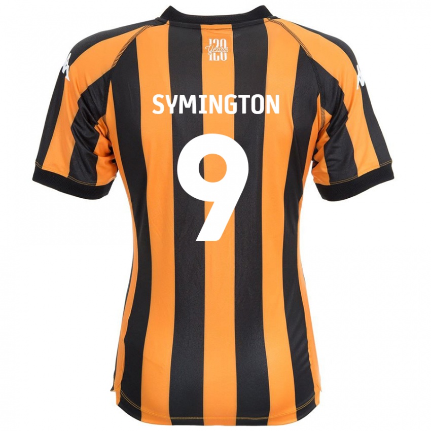 Børn Jo Symington #9 Sort Rav Hjemmebane Spillertrøjer 2024/25 Trøje T-Shirt