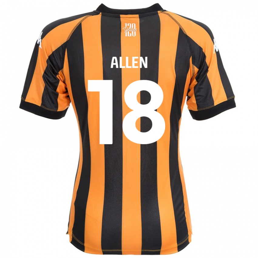 Børn Aaliyah Allen #18 Sort Rav Hjemmebane Spillertrøjer 2024/25 Trøje T-Shirt