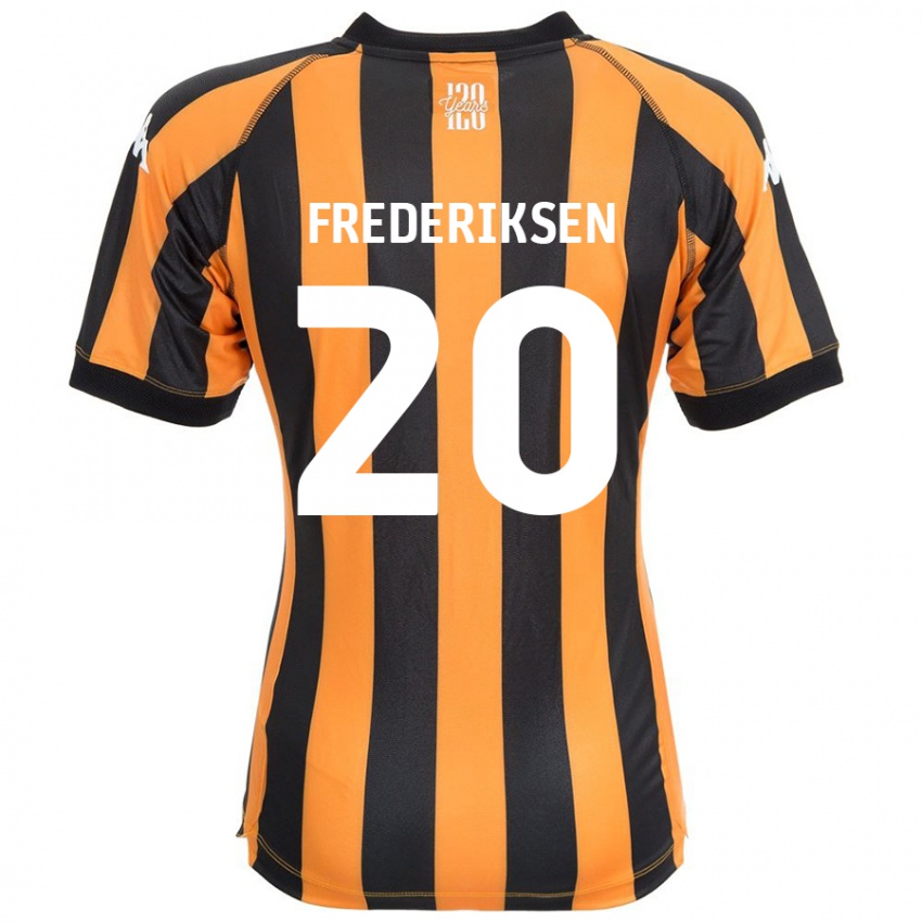 Børn Abbey Frederiksen #20 Sort Rav Hjemmebane Spillertrøjer 2024/25 Trøje T-Shirt