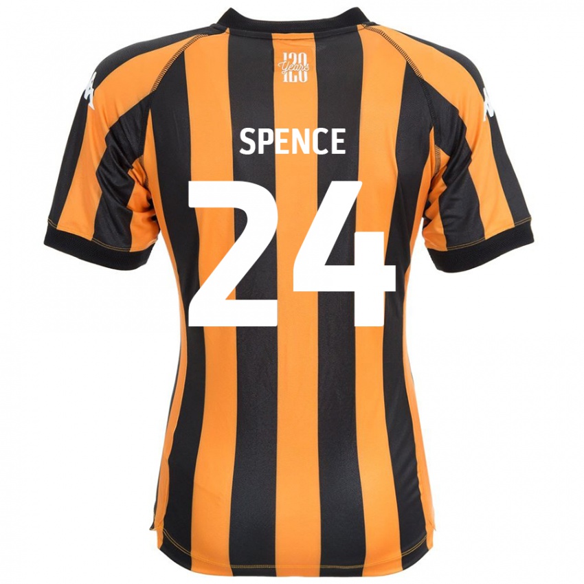 Børn Emily Spence #24 Sort Rav Hjemmebane Spillertrøjer 2024/25 Trøje T-Shirt