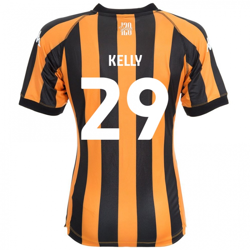 Børn Ace Kelly #29 Sort Rav Hjemmebane Spillertrøjer 2024/25 Trøje T-Shirt