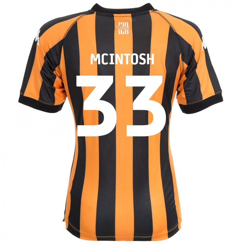 Børn Lucy Mcintosh #33 Sort Rav Hjemmebane Spillertrøjer 2024/25 Trøje T-Shirt