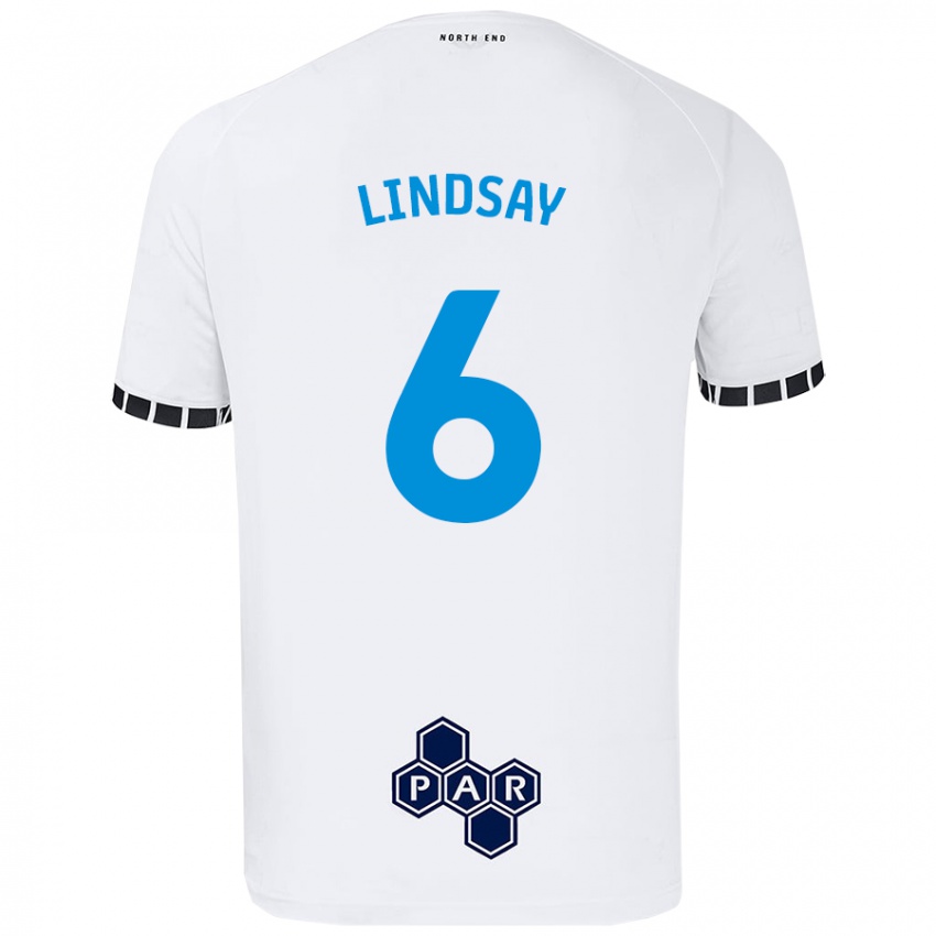 Børn Liam Lindsay #6 Hvid Hjemmebane Spillertrøjer 2024/25 Trøje T-Shirt