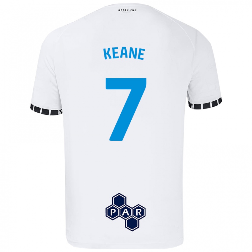 Børn Will Keane #7 Hvid Hjemmebane Spillertrøjer 2024/25 Trøje T-Shirt