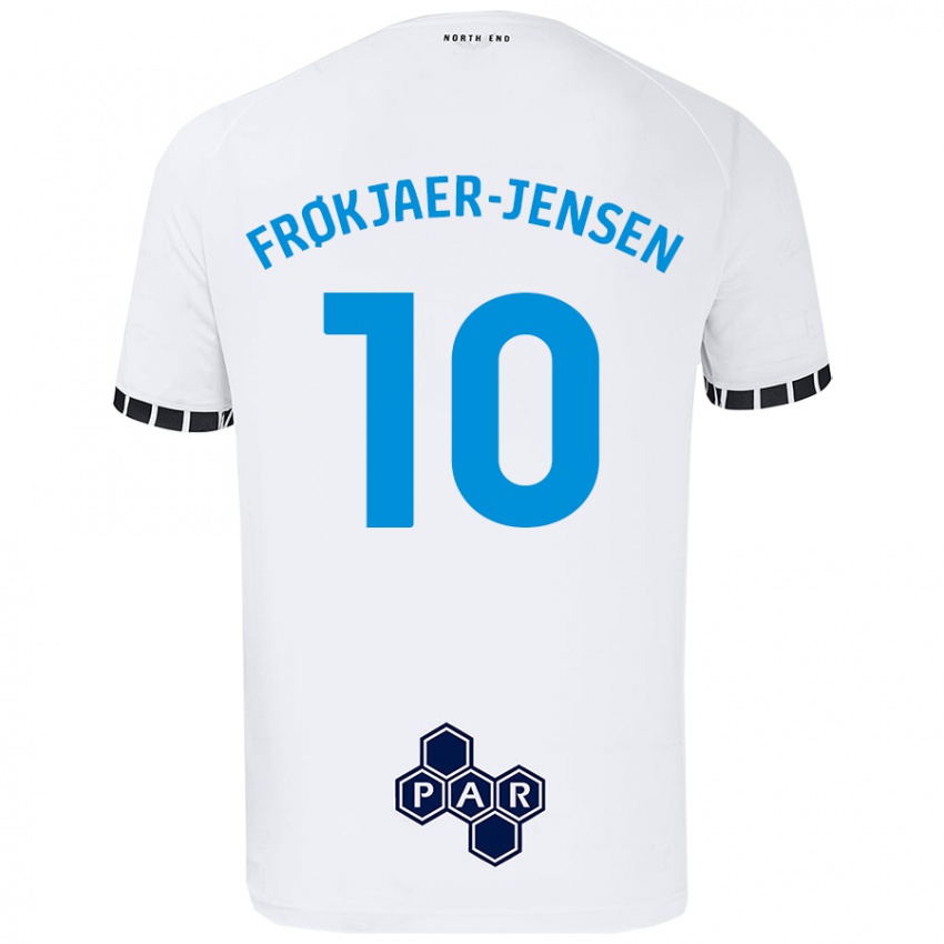 Børn Mads Frøkjaer-Jensen #10 Hvid Hjemmebane Spillertrøjer 2024/25 Trøje T-Shirt