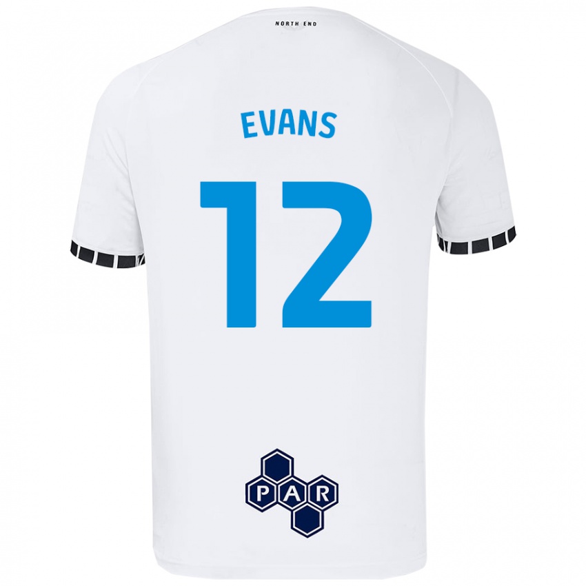 Børn Ched Evans #12 Hvid Hjemmebane Spillertrøjer 2024/25 Trøje T-Shirt