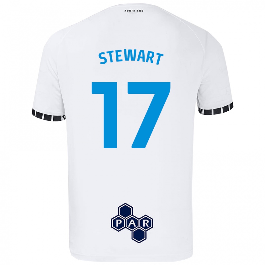 Børn Layton Stewart #17 Hvid Hjemmebane Spillertrøjer 2024/25 Trøje T-Shirt