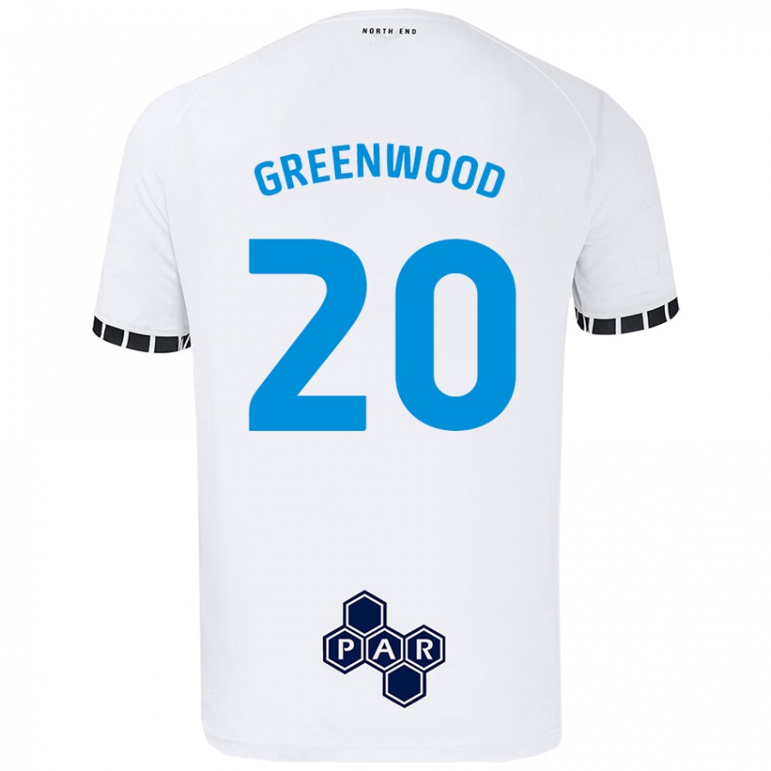 Børn Sam Greenwood #20 Hvid Hjemmebane Spillertrøjer 2024/25 Trøje T-Shirt