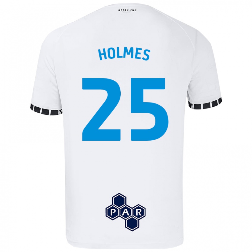 Børn Duane Holmes #25 Hvid Hjemmebane Spillertrøjer 2024/25 Trøje T-Shirt