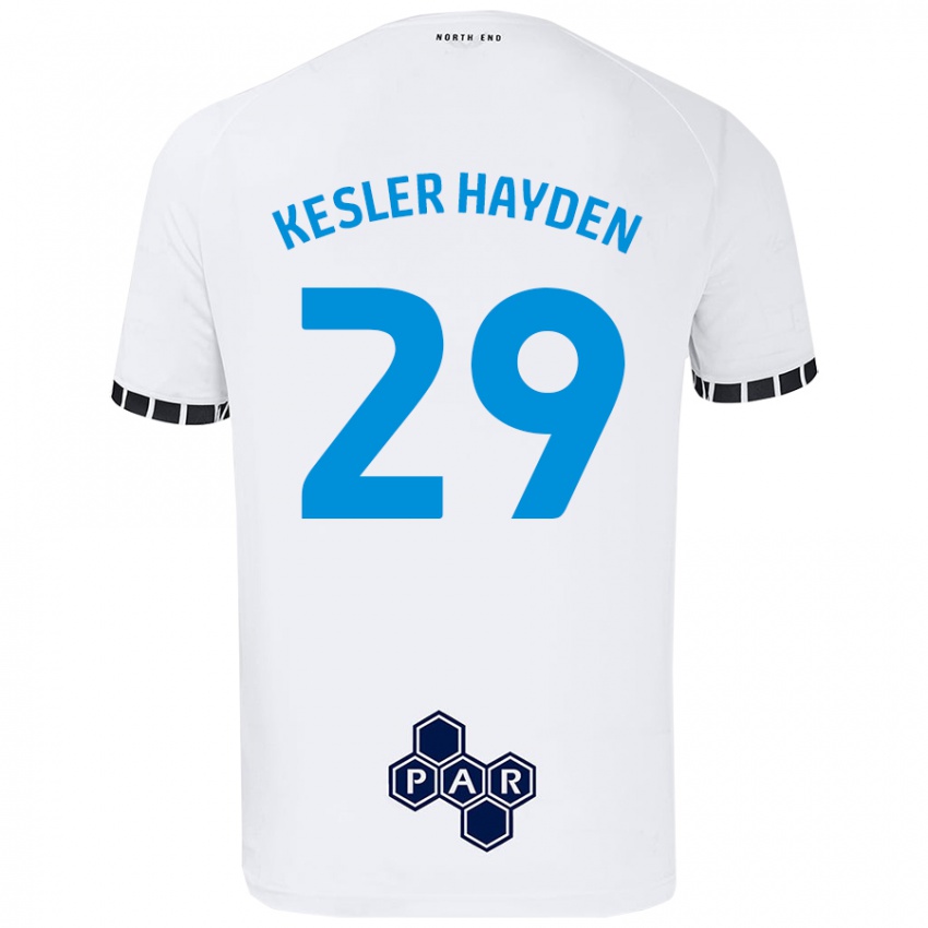 Børn Kaine Kesler-Hayden #29 Hvid Hjemmebane Spillertrøjer 2024/25 Trøje T-Shirt