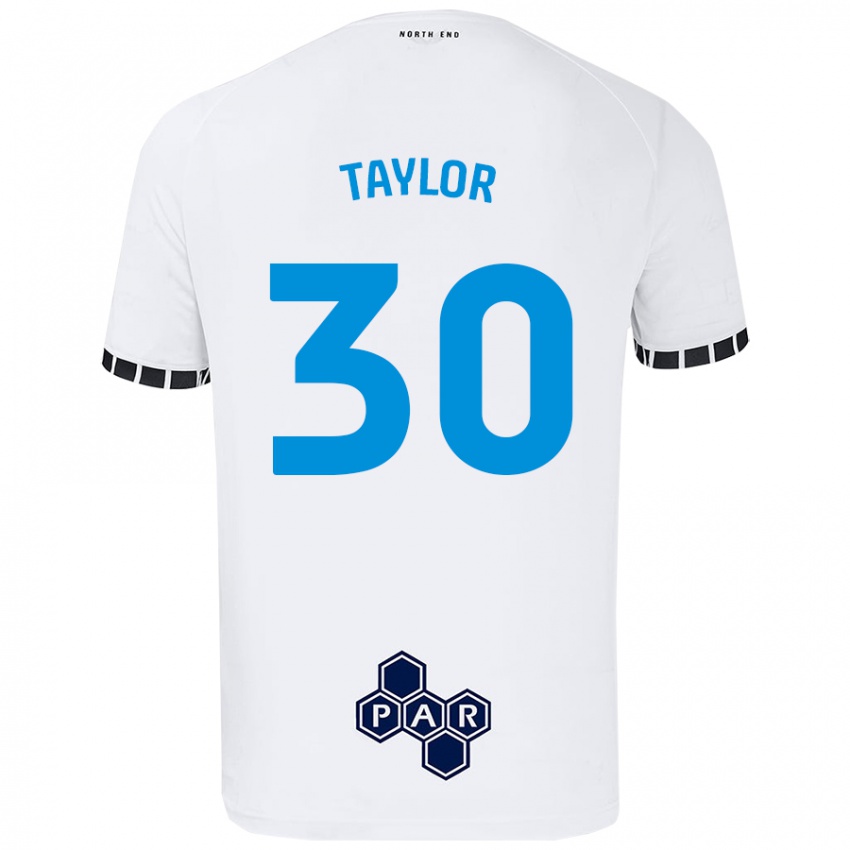 Børn Kian Taylor #30 Hvid Hjemmebane Spillertrøjer 2024/25 Trøje T-Shirt