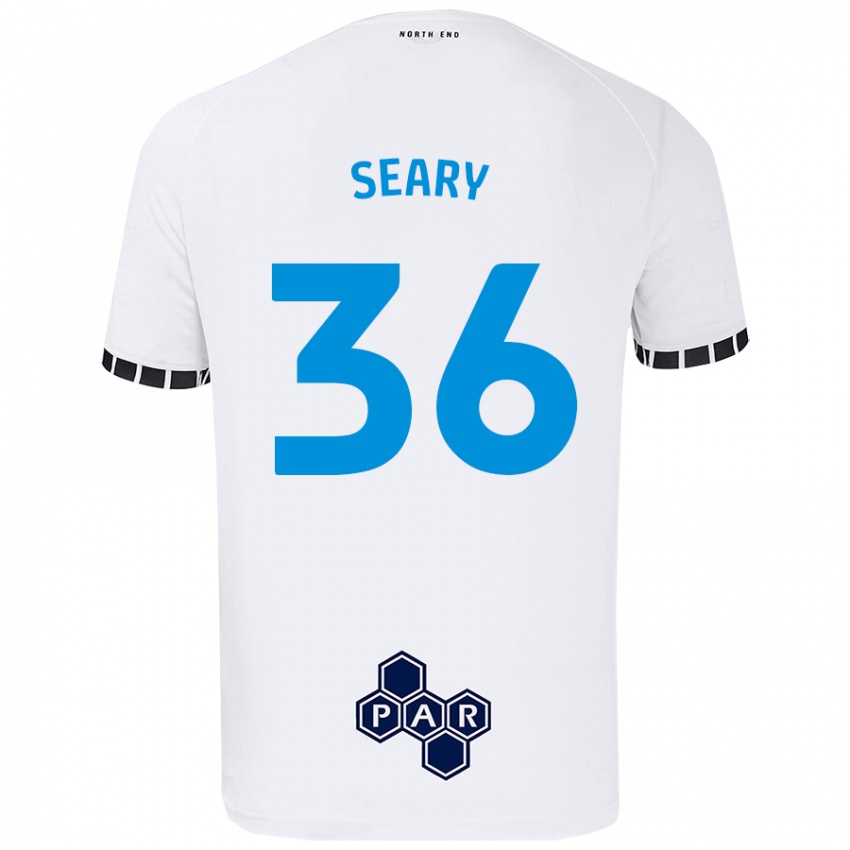 Børn Josh Seary #36 Hvid Hjemmebane Spillertrøjer 2024/25 Trøje T-Shirt