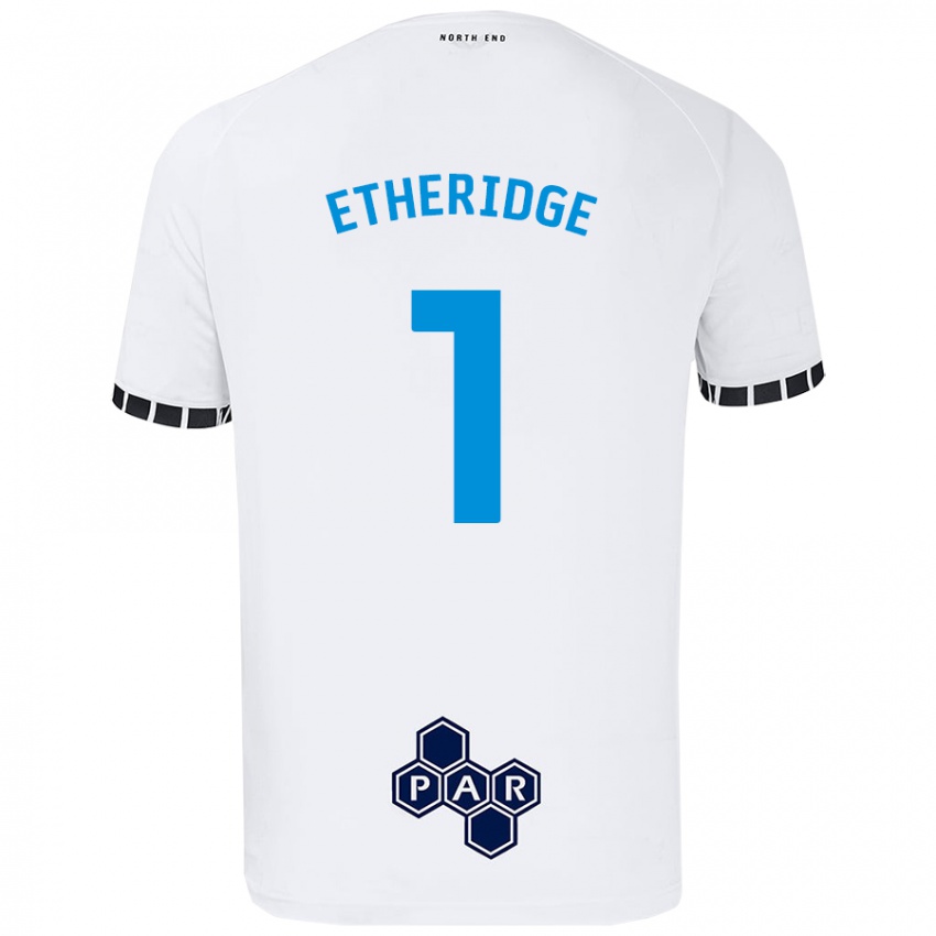 Børn Ellie Etheridge #1 Hvid Hjemmebane Spillertrøjer 2024/25 Trøje T-Shirt