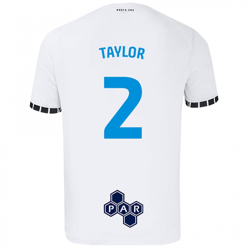 Børn Alex Taylor #2 Hvid Hjemmebane Spillertrøjer 2024/25 Trøje T-Shirt