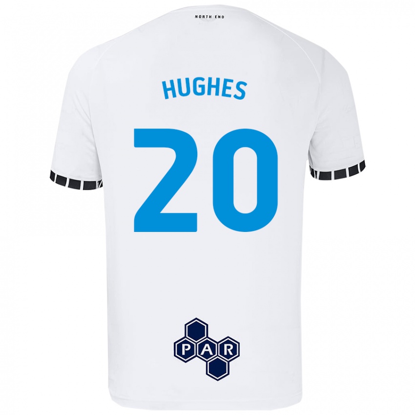 Børn Amy Hughes #20 Hvid Hjemmebane Spillertrøjer 2024/25 Trøje T-Shirt