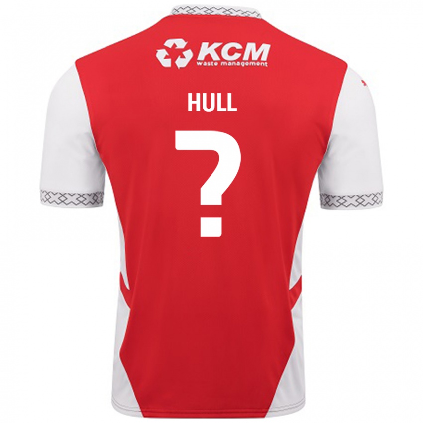 Børn Jake Hull #0 Rød Hvid Hjemmebane Spillertrøjer 2024/25 Trøje T-Shirt