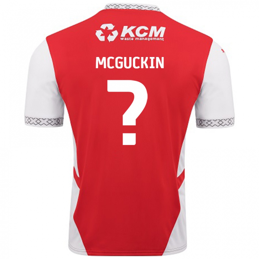 Børn Ciaran Mcguckin #0 Rød Hvid Hjemmebane Spillertrøjer 2024/25 Trøje T-Shirt