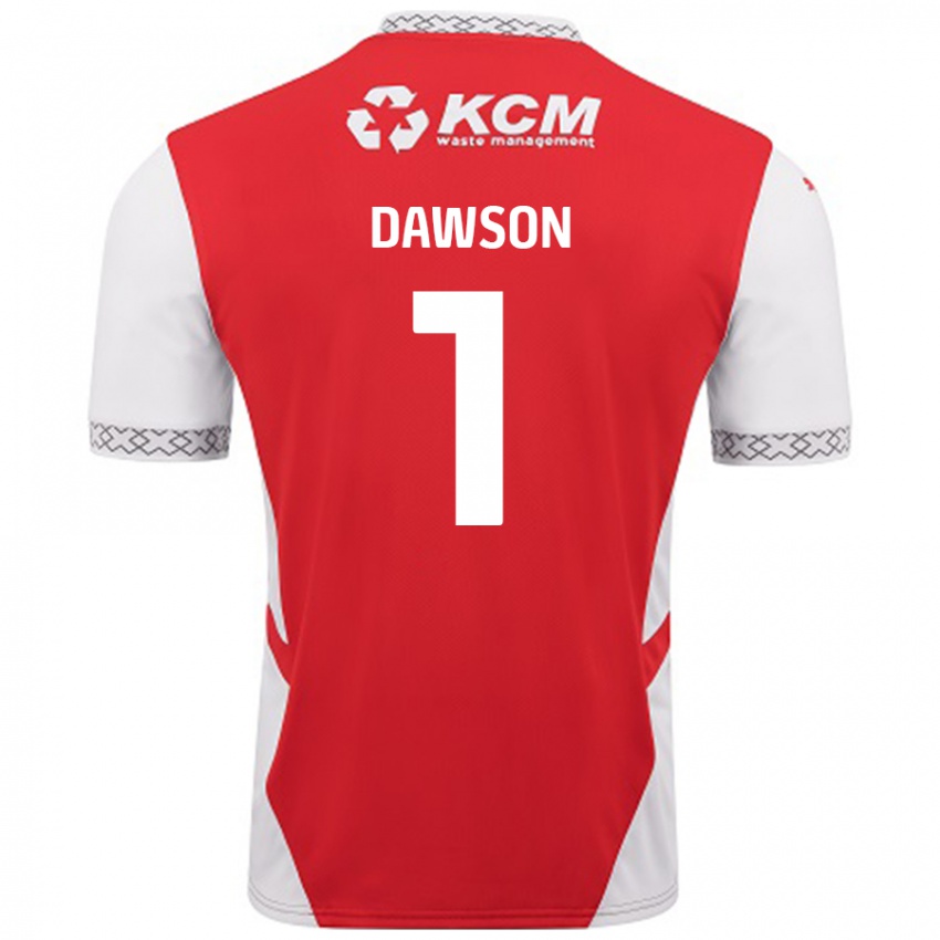 Børn Cameron Dawson #1 Rød Hvid Hjemmebane Spillertrøjer 2024/25 Trøje T-Shirt