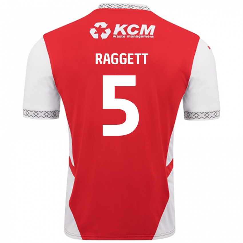 Børn Sean Raggett #5 Rød Hvid Hjemmebane Spillertrøjer 2024/25 Trøje T-Shirt