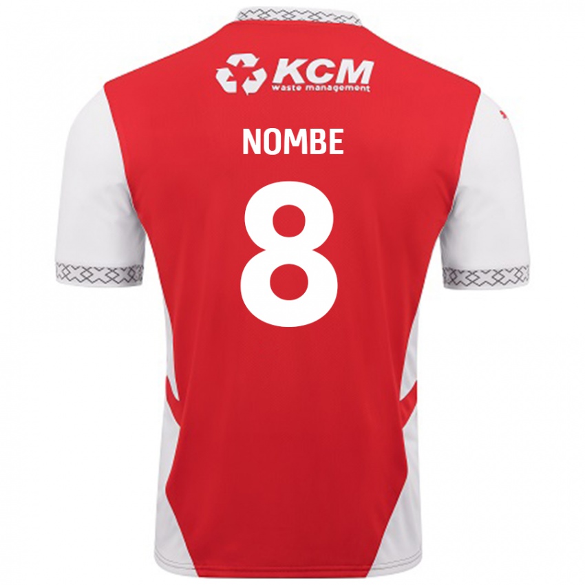 Børn Sam Nombe #8 Rød Hvid Hjemmebane Spillertrøjer 2024/25 Trøje T-Shirt