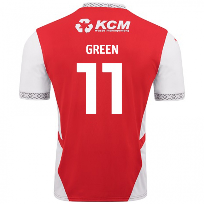 Børn Andre Green #11 Rød Hvid Hjemmebane Spillertrøjer 2024/25 Trøje T-Shirt