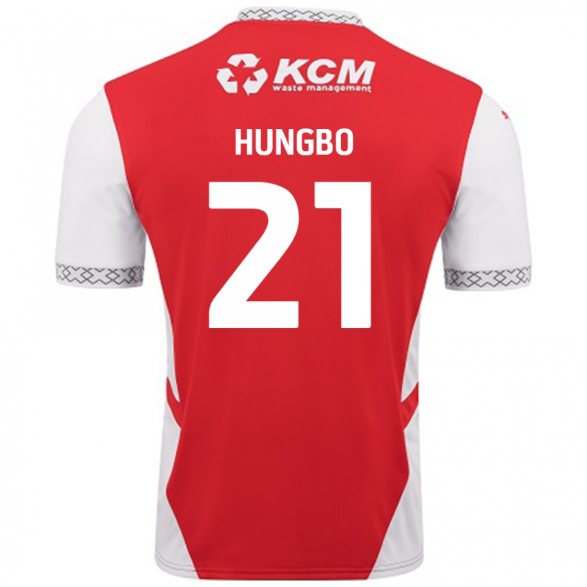 Børn Joseph Hungbo #21 Rød Hvid Hjemmebane Spillertrøjer 2024/25 Trøje T-Shirt