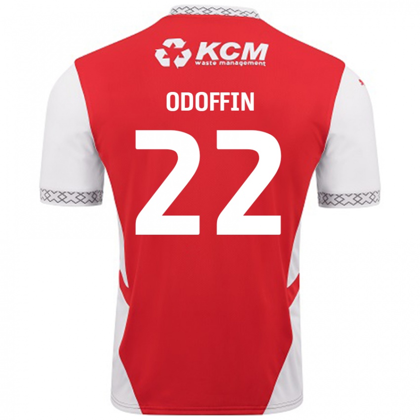 Børn Hakeem Odoffin #22 Rød Hvid Hjemmebane Spillertrøjer 2024/25 Trøje T-Shirt