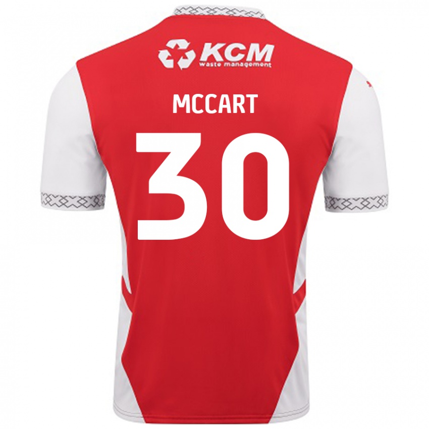 Børn Jamie Mccart #30 Rød Hvid Hjemmebane Spillertrøjer 2024/25 Trøje T-Shirt