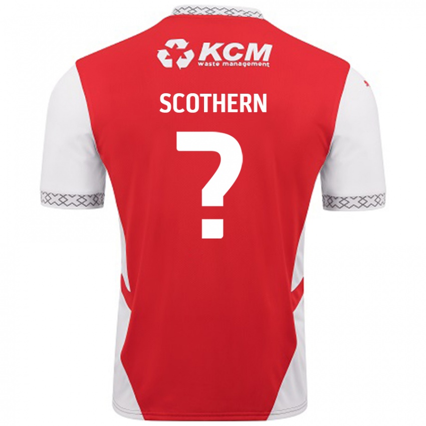 Børn Ben Scothern #0 Rød Hvid Hjemmebane Spillertrøjer 2024/25 Trøje T-Shirt