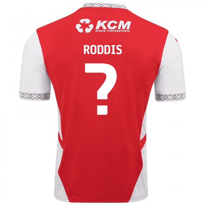 Børn Harry Roddis #0 Rød Hvid Hjemmebane Spillertrøjer 2024/25 Trøje T-Shirt