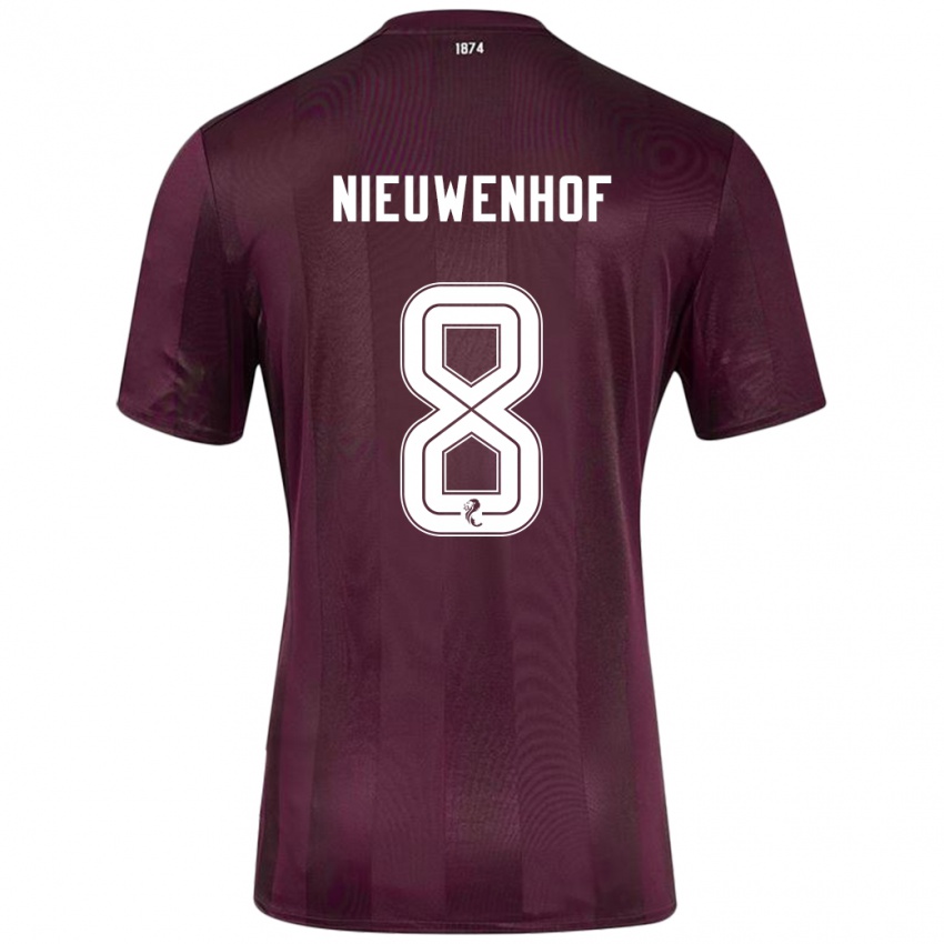 Børn Calem Nieuwenhof #8 Bourgogne Hjemmebane Spillertrøjer 2024/25 Trøje T-Shirt