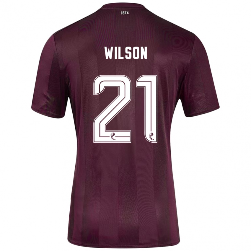 Børn James Wilson #21 Bourgogne Hjemmebane Spillertrøjer 2024/25 Trøje T-Shirt