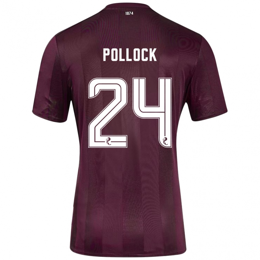 Børn Finlay Pollock #24 Bourgogne Hjemmebane Spillertrøjer 2024/25 Trøje T-Shirt