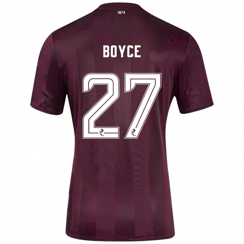 Børn Liam Boyce #27 Bourgogne Hjemmebane Spillertrøjer 2024/25 Trøje T-Shirt