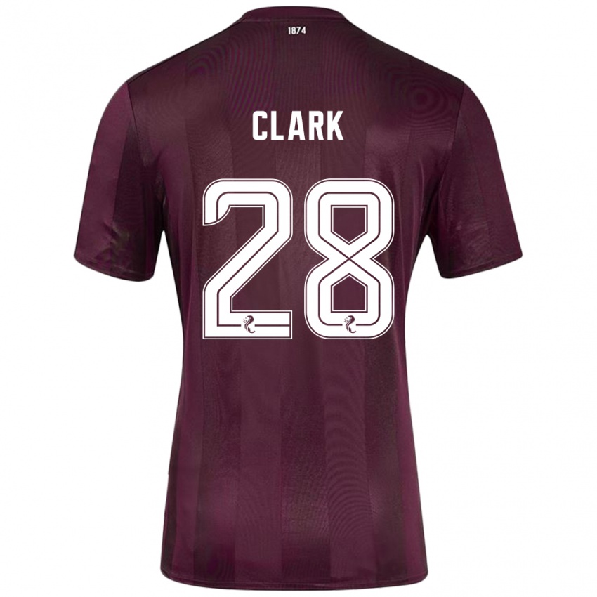 Børn Zander Clark #28 Bourgogne Hjemmebane Spillertrøjer 2024/25 Trøje T-Shirt