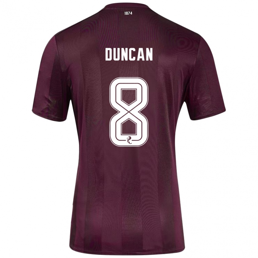 Børn Ryan Duncan #8 Bourgogne Hjemmebane Spillertrøjer 2024/25 Trøje T-Shirt