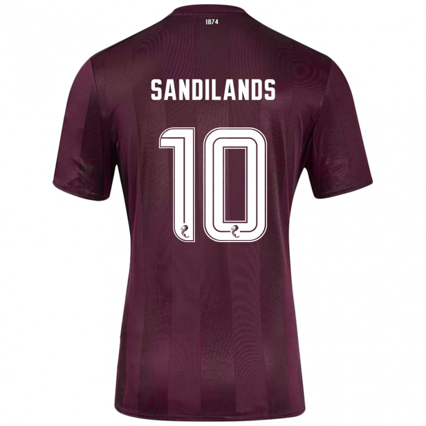 Børn Callum Sandilands #10 Bourgogne Hjemmebane Spillertrøjer 2024/25 Trøje T-Shirt