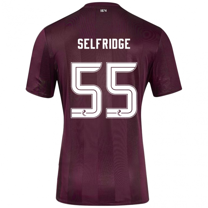 Børn Louis Selfridge #55 Bourgogne Hjemmebane Spillertrøjer 2024/25 Trøje T-Shirt