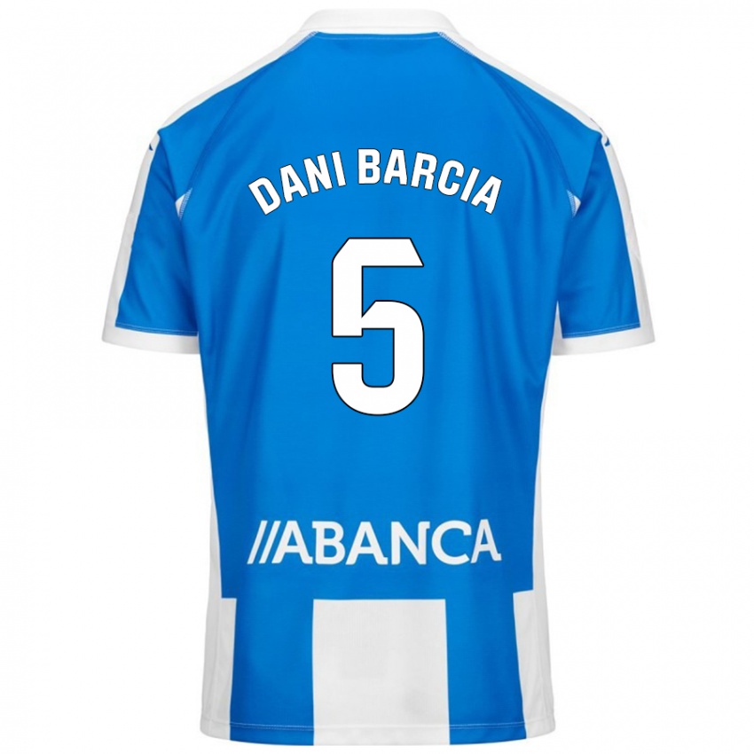 Børn Dani Barcia #5 Blå Hvid Hjemmebane Spillertrøjer 2024/25 Trøje T-Shirt