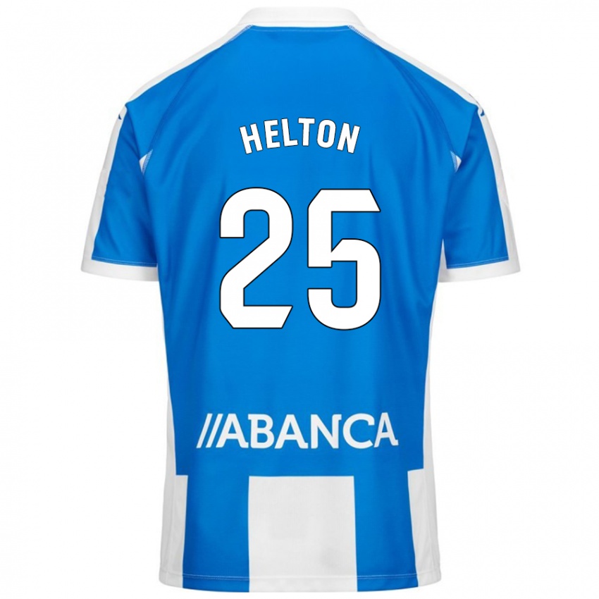 Børn Helton Leite #25 Blå Hvid Hjemmebane Spillertrøjer 2024/25 Trøje T-Shirt