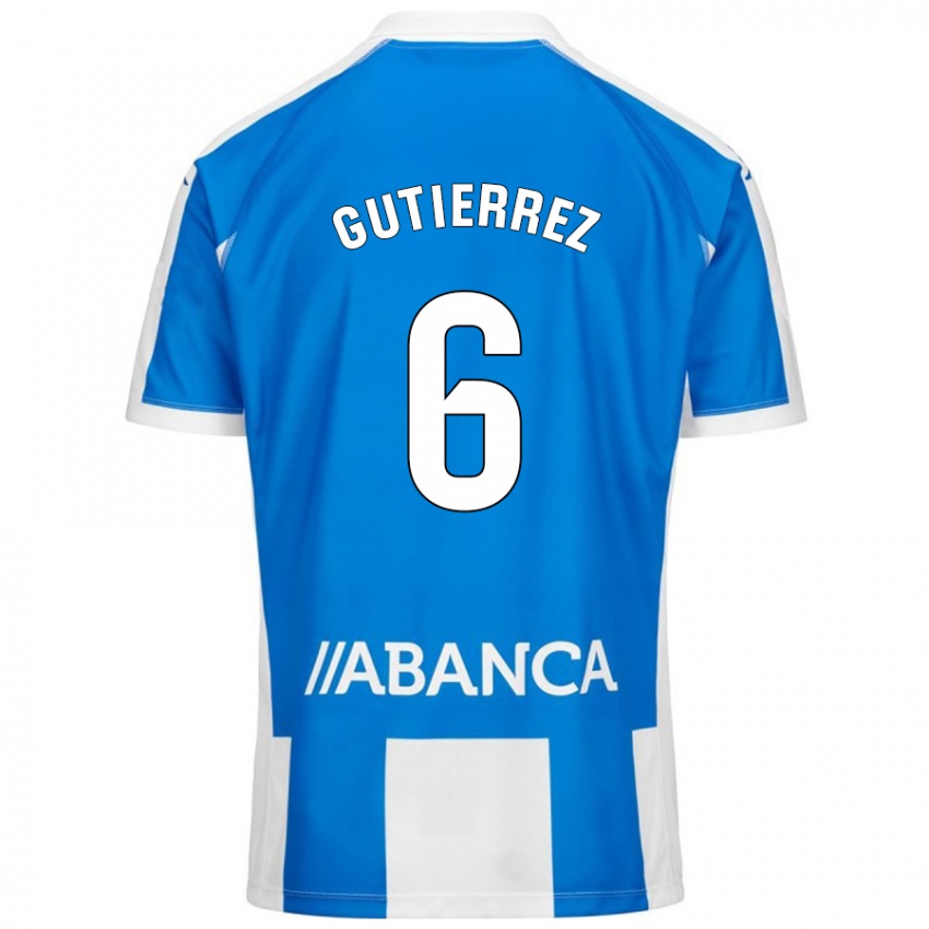 Børn Paula Gutiérrez #6 Blå Hvid Hjemmebane Spillertrøjer 2024/25 Trøje T-Shirt