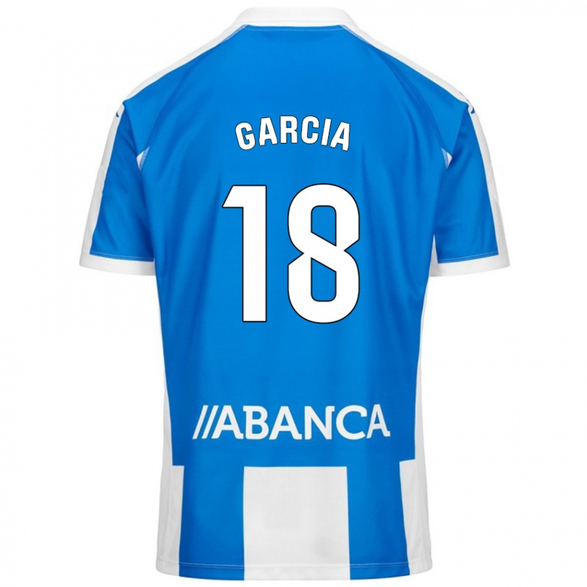 Børn Raquel García #18 Blå Hvid Hjemmebane Spillertrøjer 2024/25 Trøje T-Shirt