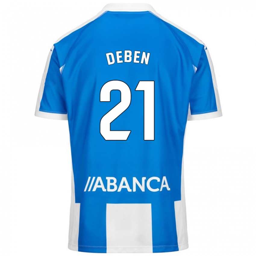 Børn Sara Debén #21 Blå Hvid Hjemmebane Spillertrøjer 2024/25 Trøje T-Shirt