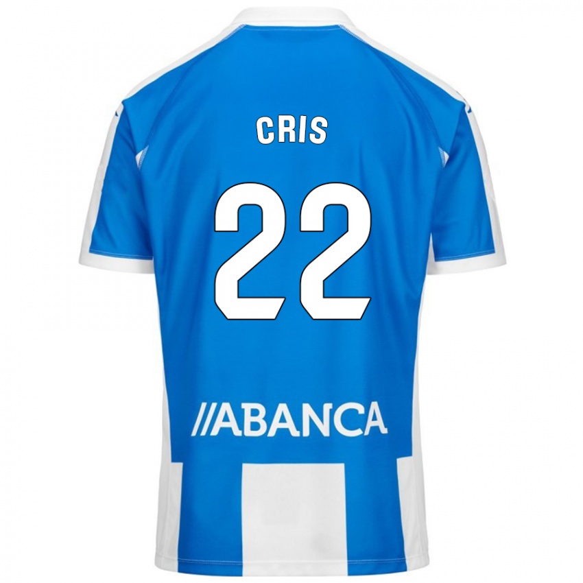 Børn Cris #22 Blå Hvid Hjemmebane Spillertrøjer 2024/25 Trøje T-Shirt