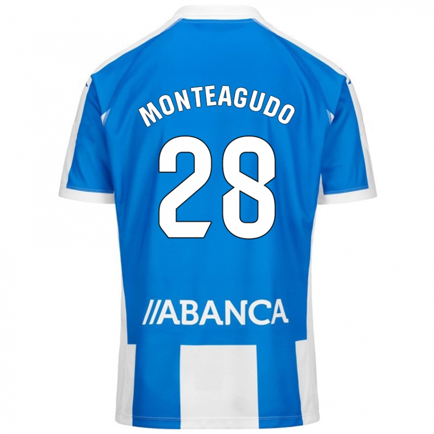 Børn Paula Monteagudo #28 Blå Hvid Hjemmebane Spillertrøjer 2024/25 Trøje T-Shirt